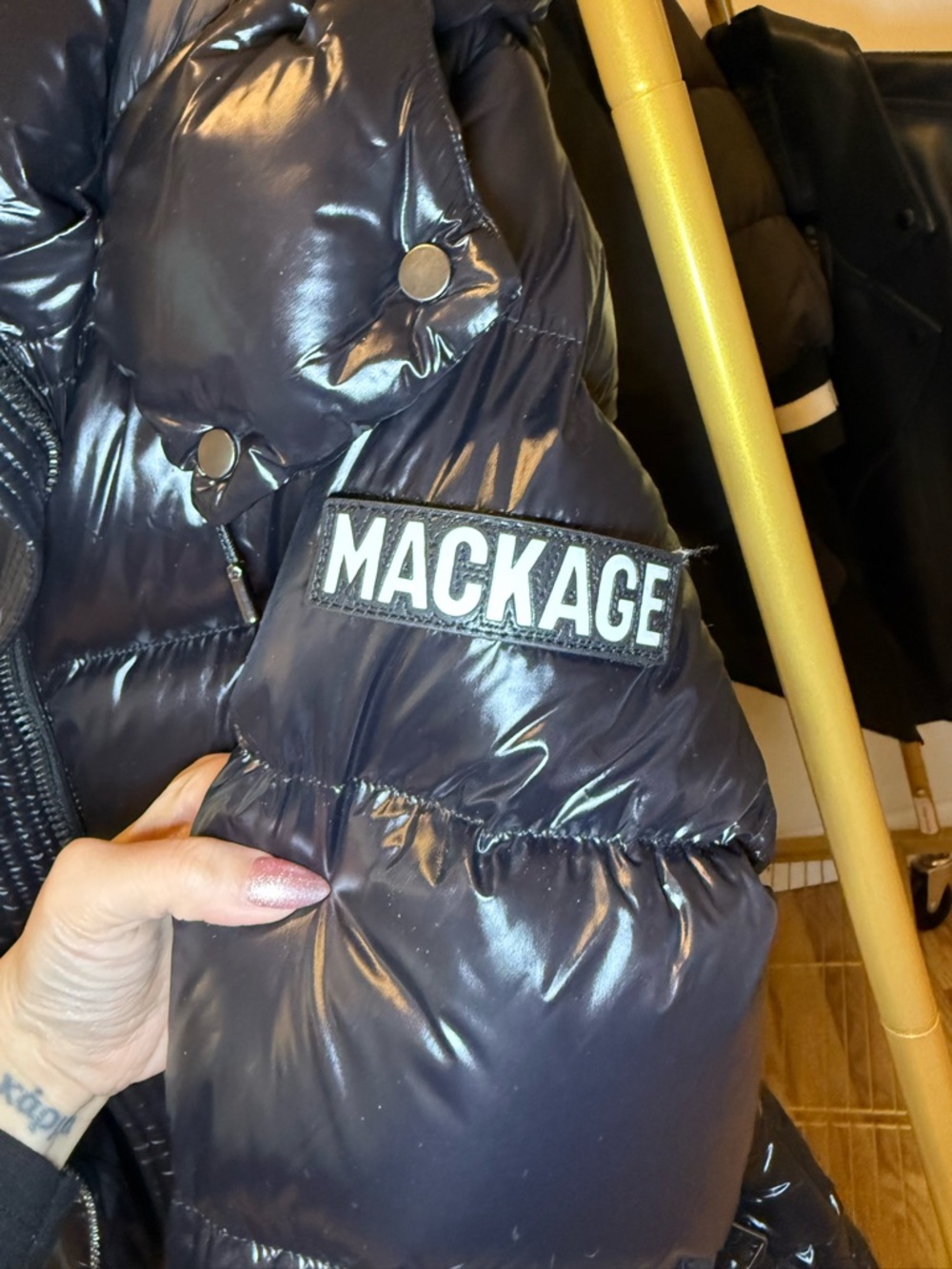 Mackage black short puffer down jacket sz XS - Picture 6 of 11